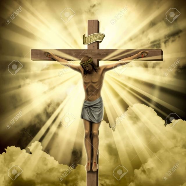 7124703-jesus-christ-on-the-cross-with-clouds